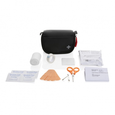 Logo trade promotional gifts image of: RCS recycled nubuck PU pouch first aid set mailable